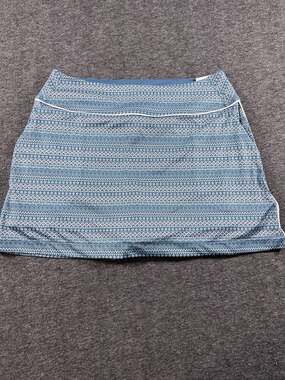 NWT PUMA Women's Blake Fair Isle Performance Golf Skirt - Blue